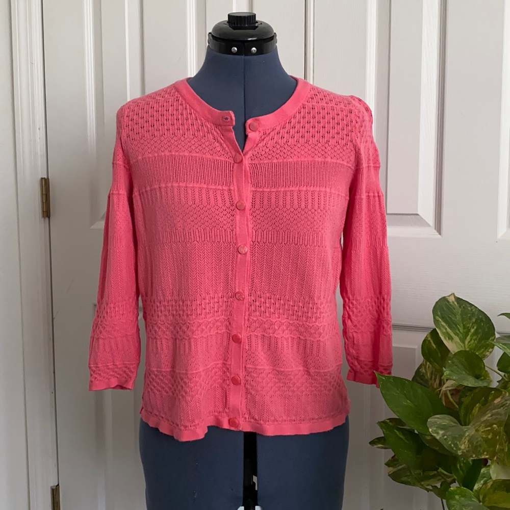 Crochet Pink Cardigan